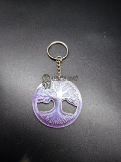 Přívěšek na klíče - strom života - kruh, fialový