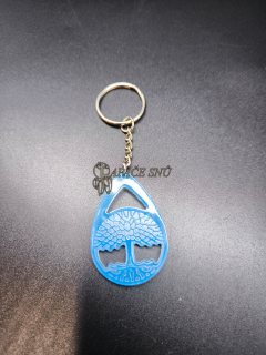 Přívěšek na klíče - strom života - kapka, modrý