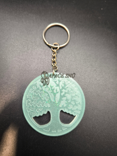 Přívěšek na klíče - strom života - kruh, modrý