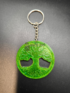 Přívěšek na klíče - strom života - kruh, zelený
