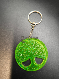 Přívěšek na klíče - strom života - kruh, zelený