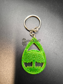 Přívěšek na klíče - strom života - kapka, zelený