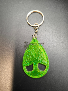Přívěšek na klíče - strom života - kapka, zelený
