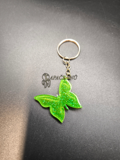 Přívěšek na klíče - motýlek - zelený