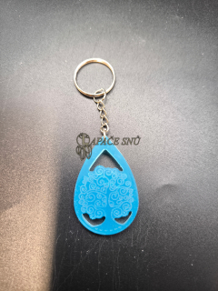 Přívěšek na klíče - strom života - kapka, modrý