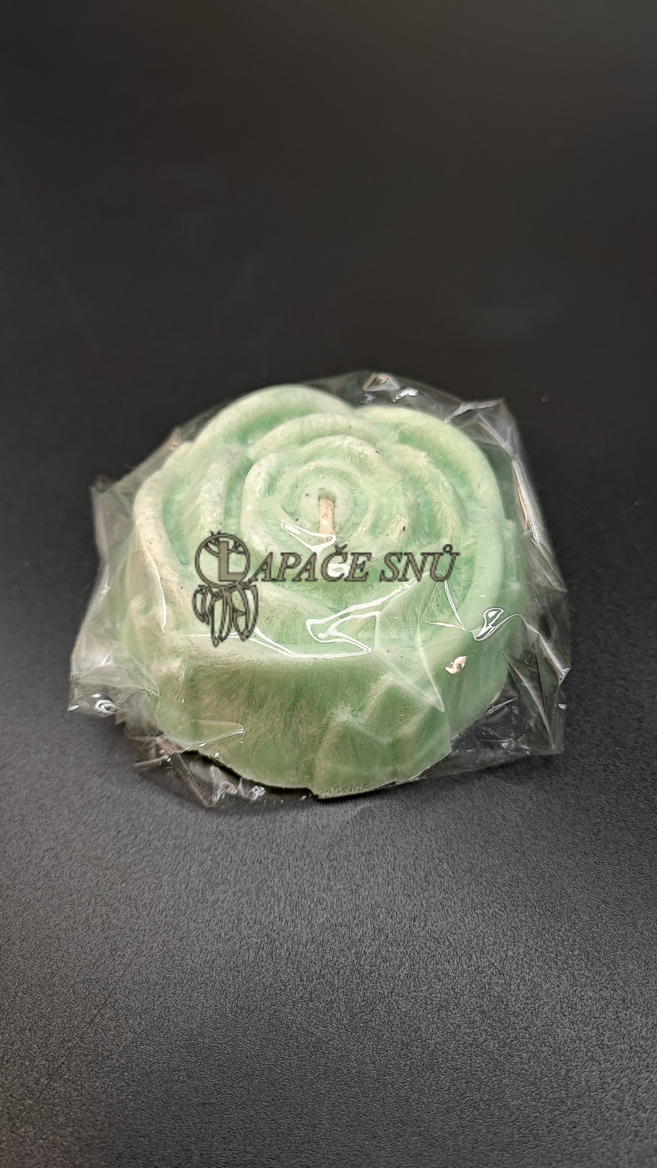 Růže z palmového vosku - zelená